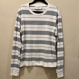 La Ligne Women's Long Sleeve Top - Black and White Stripes